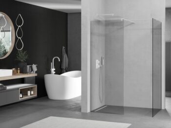 MEXEN/S - Kioto Sprchová zástena Walk-in 120 x 110, transparent, biela 800-120-202-20-00-110