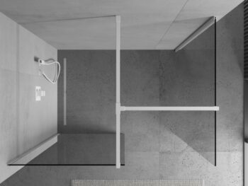 MEXEN/S - Kioto Sprchová zástena Walk-in 120 x 110, transparent, biela 800-120-202-20-00-110