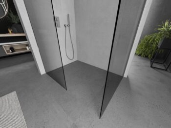 MEXEN/S - Kioto Sprchová zástena Walk-in 90 x 75, transparent, chróm 800-090-202-01-00-075