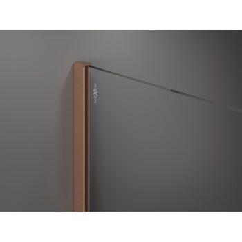 MEXEN/S - Kioto Sprchová zástena Walk-in 90 x 90, čierny vzor, meď kartáčovaná 800-090-202-65-70-090