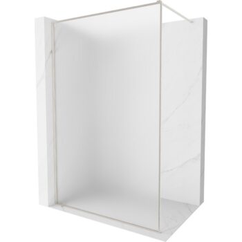 MEXEN/S - Kioto-XF Sprchová zástena WALK-IN s rámom 110 x 202, dekor 10 mm, nikel kartáčovaný 800-110-104-97-30-X