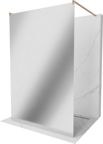 MEXEN/S - Kioto samostatne stojaca sprchová zástena 110 x 200, zrkadlové sklo 8 mm, meď kartáčovaná 800-110-002-65-50