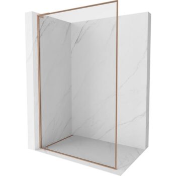 MEXEN/S - Kyoto-F L Sprchová zástena WALK-IN s rámom 70 x 202, transparent 8 mm, meď kartáčovaná 800-070-174-65-00