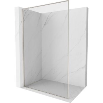 MEXEN/S - Kyoto-F L Sprchová zástena WALK-IN s rámom 75 x 202, transparent 8 mm, nikel kartáčovaný 800-075-174-97-00