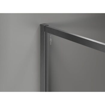 MEXEN/S - Kyoto-F Sprchová zástena WALK-IN s rámom 100 x 90, transparent 8 mm, grafit kartáčovaná 800-100-202-04-66-090