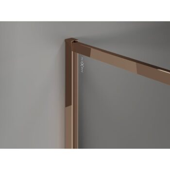 MEXEN/S - Kyoto-F Sprchová zástena WALK-IN s rámom 135 x 70, transparent 8 mm, ružové zlato 800-135-202-04-60-070