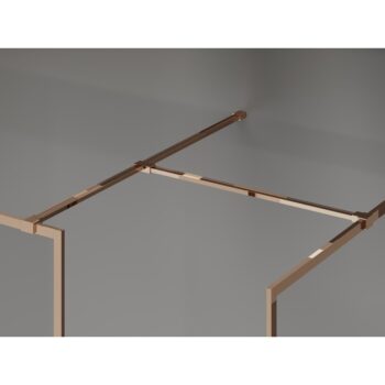 MEXEN/S - Kyoto-F Sprchová zástena WALK-IN s rámom 180 x 75, transparent 8 mm, ružové zlato 800-180-202-04-60-075