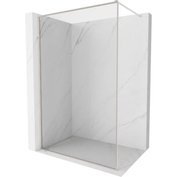 MEXEN/S - Kyoto-F Sprchová zástena WALK-IN s rámom 55 x 202, transparent 8 mm, nikel kartáčovaný 800-055-104-97-00