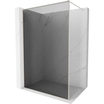MEXEN/S - Kyoto-F Sprchová zástena WALK-IN s rámom 70 x 202, grafit 8 mm, nikel kartáčovaný 800-070-104-97-40
