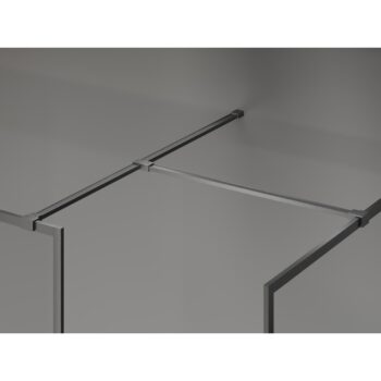 MEXEN/S - Kyoto-F Sprchová zástena WALK-IN s rámom 90 x 70, transparent 8 mm, grafit kartáčovaná 800-090-202-04-66-070