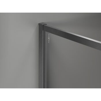 MEXEN/S - Kyoto-F Sprchová zástena WALK-IN s rámom 90 x 80, transparent 8 mm, grafit kartáčovaná 800-090-202-04-66-080