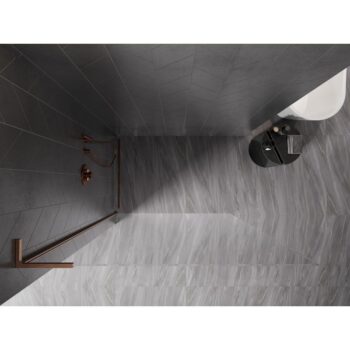 MEXEN/S - Kyoto-X L Sprchová zástena WALK-IN 70 x 200, transparent 10 mm, meď kartáčovaná 800-070-107-65-00-X