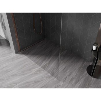 MEXEN/S - Kyoto-X L Sprchová zástena WALK-IN 80 x 200, transparent 10 mm, meď kartáčovaná 800-080-107-65-00-X