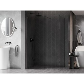 MEXEN/S - Kyoto-X Sprchová zástena WALK-IN 70 x 70, transparent 10 mm, grafit metal 800-070-202-95-00-070-X