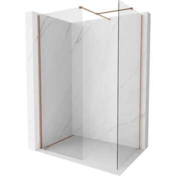 MEXEN/S - Kyoto-X Sprchová zástena WALK-IN 70 x 70, transparent 10 mm, meď kartáčovaná 800-070-202-65-00-070-X
