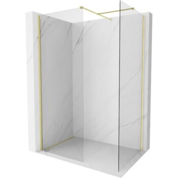 MEXEN/S - Kyoto-X Sprchová zástena WALK-IN 70 x 70, transparent 10 mm, zlato kefovaná 800-070-202-55-00-070-X