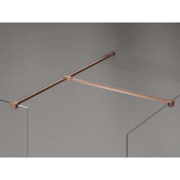 MEXEN/S - Kyoto-X Sprchová zástena WALK-IN 80 x 70, transparent 10 mm, meď kartáčovaná 800-080-202-65-00-070-X