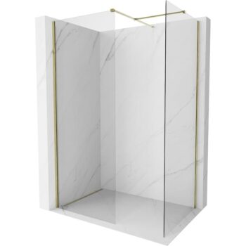 MEXEN/S - Kyoto-X Sprchová zástena WALK-IN 80 x 70, transparent 10 mm, zlato 800-080-202-50-00-070-X