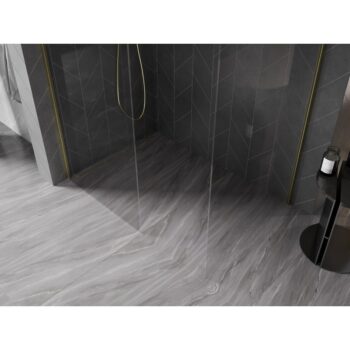 MEXEN/S - Kyoto-X Sprchová zástena WALK-IN 80 x 70, transparent 10 mm, zlato kefovaná 800-080-202-55-00-070-X