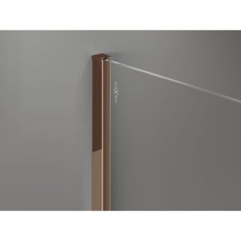 MEXEN/S - Kyoto-X Sprchová zástena WALK-IN 80 x 80, transparent 10 mm, ružové zlato 800-080-202-60-00-080-X