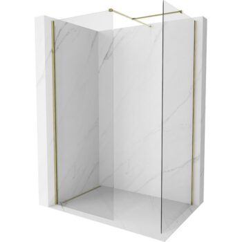 MEXEN/S - Kyoto-X Sprchová zástena WALK-IN 80 x 80, transparent 10 mm, zlato 800-080-202-50-00-080-X