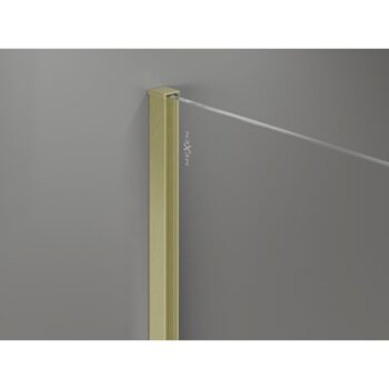 MEXEN/S - Kyoto-X Sprchová zástena WALK-IN 80 x 80, transparent 10 mm, zlato kefovaná 800-080-202-55-00-080-X