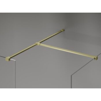 MEXEN/S - Kyoto-X Sprchová zástena WALK-IN 80 x 80, transparent 10 mm, zlato kefovaná 800-080-202-55-00-080-X