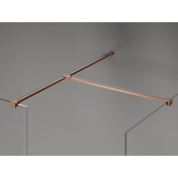 MEXEN/S - Kyoto-X Sprchová zástena WALK-IN 90 x 70, transparent 10 mm, meď kartáčovaná 800-090-202-65-00-070-X