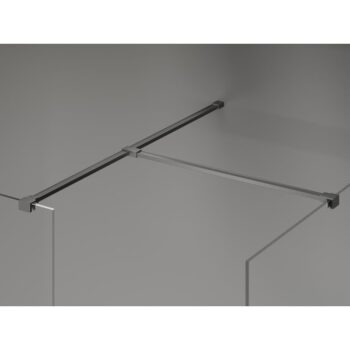 MEXEN/S - Kyoto-X Sprchová zástena WALK-IN 90 x 80, transparent 10 mm, grafit metal 800-090-202-95-00-080-X