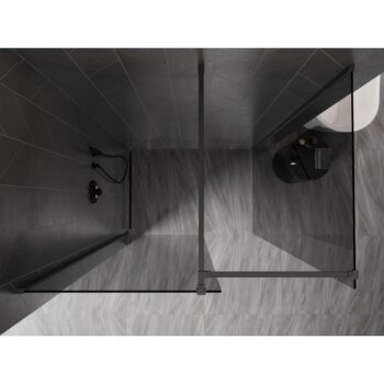 MEXEN/S - Kyoto-X Sprchová zástena WALK-IN 90 x 80, transparent 10 mm, grafit metal 800-090-202-95-00-080-X