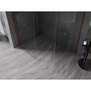 MEXEN/S - Kyoto-X Sprchová zástena WALK-IN 90 x 80, transparent 10 mm, meď kartáčovaná 800-090-202-65-00-080-X