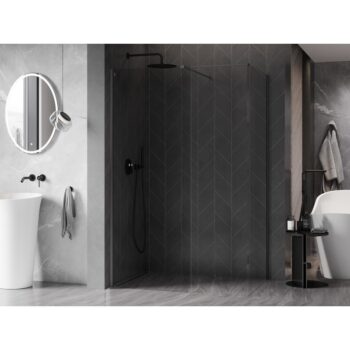MEXEN/S - Kyoto-X Sprchová zástena WALK-IN 90 x 90, transparent 10 mm, grafit metal 800-090-202-95-00-090-X