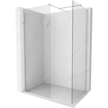 MEXEN/S - Kyoto-X Sprchová zástena WALK-IN 90 x 90, transparent 10 mm, nikel kartáčovaný 800-090-202-97-00-090-X