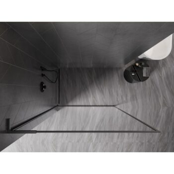 MEXEN/S - Kyoto-XF L Sprchová zástena WALK-IN s rámom 50x202, transparent 10 mm, grafit kartáčovaná 800-050-174-66-00-XF