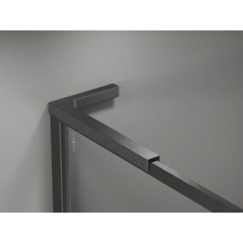 MEXEN/S - Kyoto-XF L Sprchová zástena WALK-IN s rámom 50x202, transparent 10 mm, grafit kartáčovaná 800-050-174-66-00-XF