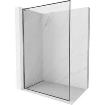 MEXEN/S - Kyoto-XF L Sprchová zástena WALK-IN s rámom 60 x 202, transparent 10 mm, grafit metal 800-060-174-95-00-XF