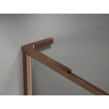 MEXEN/S - Kyoto-XF L Sprchová zástena WALK-IN s rámom 60 x 202, transparent 10 mm, ružové zlato 800-060-174-60-00-XF