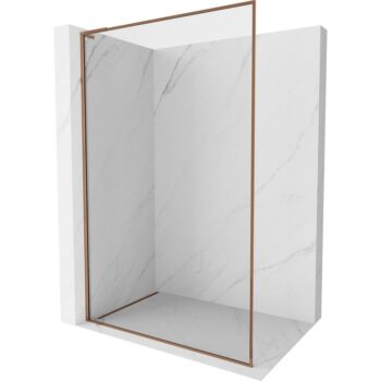 MEXEN/S - Kyoto-XF L Sprchová zástena WALK-IN s rámom 70 x 202, transparent 10 mm, ružové zlato 800-070-174-60-00-XF