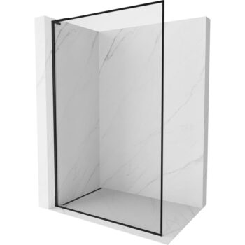 MEXEN/S - Kyoto-XF L Sprchová zástena WALK-IN s rámom 80 x 202, transparent 10 mm, čierna 800-080-174-70-00-XF