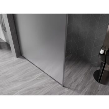 MEXEN/S - Kyoto-XF Sprchová zástena WALK-IN s rámom 110 x 202, dekor 10 mm, grafit kartáčovaná 800-110-104-66-30-X
