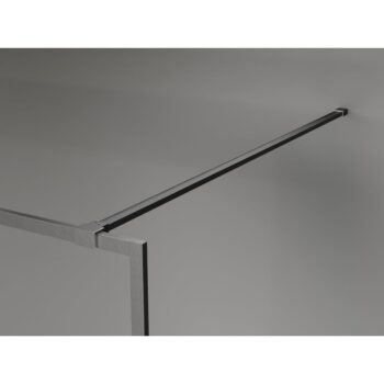 MEXEN/S - Kyoto-XF Sprchová zástena WALK-IN s rámom 110 x 202, dekor 10 mm, grafit kartáčovaná 800-110-104-66-30-X