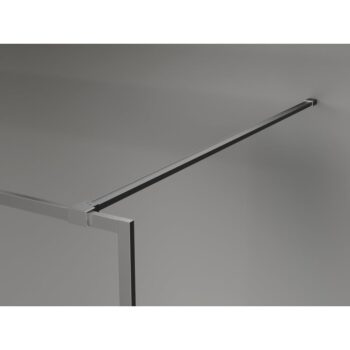 MEXEN/S - Kyoto-XF Sprchová zástena WALK-IN s rámom 110 x 202, dekor 10 mm, grafit metal 800-110-104-95-30-X