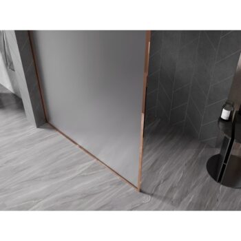 MEXEN/S - Kyoto-XF Sprchová zástena WALK-IN s rámom 110 x 202, dekor 10 mm, ružové zlato 800-110-104-60-30-X