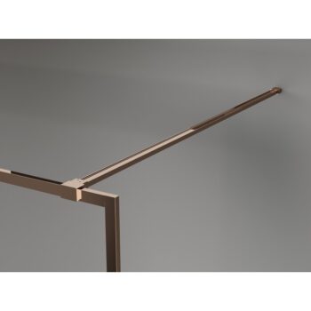 MEXEN/S - Kyoto-XF Sprchová zástena WALK-IN s rámom 110 x 202, dekor 10 mm, ružové zlato 800-110-104-60-30-X