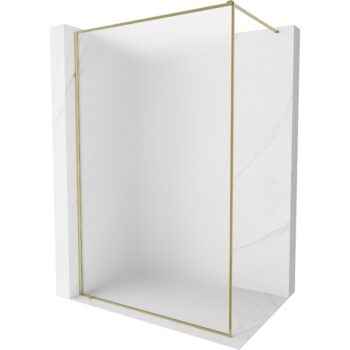 MEXEN/S - Kyoto-XF Sprchová zástena WALK-IN s rámom 110 x 202, dekor 10 mm, zlato 800-110-104-50-30-X