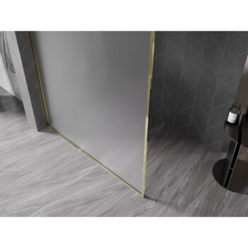 MEXEN/S - Kyoto-XF Sprchová zástena WALK-IN s rámom 110 x 202, dekor 10 mm, zlato 800-110-104-50-30-X