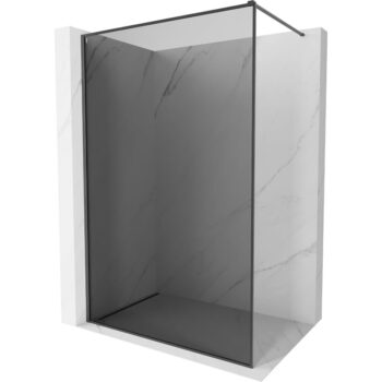MEXEN/S - Kyoto-XF Sprchová zástena WALK-IN s rámom 110 x 202, grafit 10 mm, grafit kartáčovaná 800-110-104-66-40-X