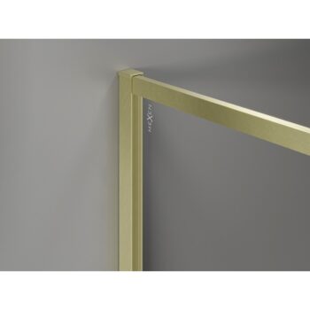 MEXEN/S - Kyoto-XF Sprchová zástena WALK-IN s rámom 110 x 202, grafit 10 mm, zlato kefovaná 800-110-104-55-40-X