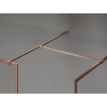 MEXEN/S - Kyoto-XF Sprchová zástena WALK-IN s rámom 110 x 90, transparent 10 mm, meď kartáčovaná 800-110-202-04-65-090-XF