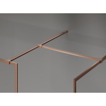 MEXEN/S - Kyoto-XF Sprchová zástena WALK-IN s rámom 150 x 80, transparent 10 mm, meď kartáčovaná 800-150-202-04-65-080-XF
